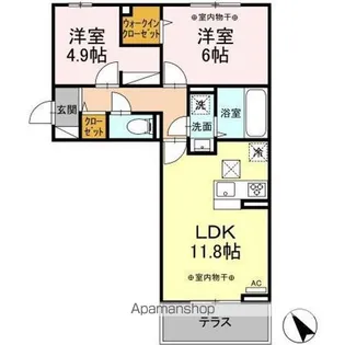 アーバンゲートV【1階】の間取り