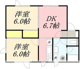 プロスパリティ東雲【105号室】の間取り