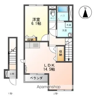 サンコート北原A棟【2階】の間取り