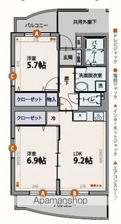 ベアテスPTMIII【101号室】の間取り