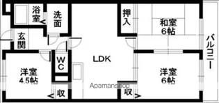 プリネール【3階】の間取り