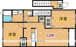 カーサプラシード Ⅱ番館【2階】の間取り