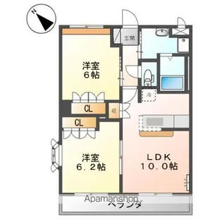 広島県福山市瀬戸町大字長和【アパート】の間取り