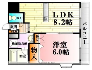 コンフォート原田【2階】の間取り