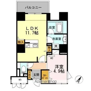 リーブル 博多駅前【6階】の間取り