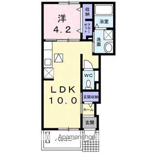 サニーヒル K【1階】の間取り