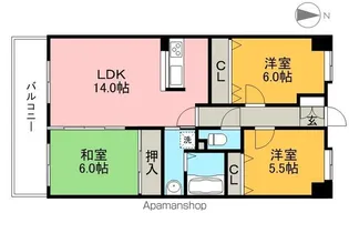 フォルツ南御座【8階】の間取り