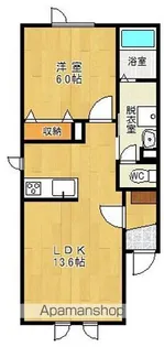 オーブⅢ【2B号室】の間取り