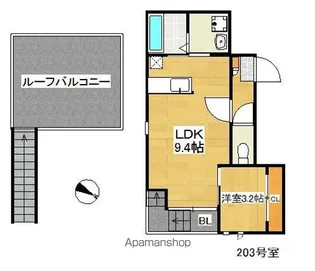 GRANDTIC THE KAREN【2階】の間取り