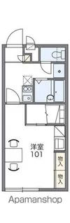 レオパレスサンライズ春日【206号室】の間取り
