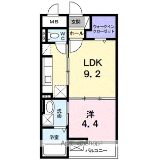 ベル パルテール【1階】の間取り