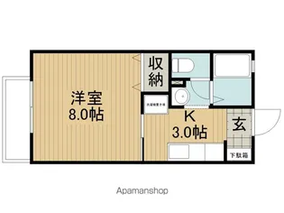 エトワール四賀B棟【108号室】の間取り