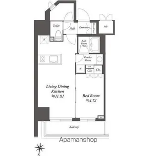 AIFLAT文京本駒込【4階】の間取り