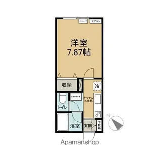 アパートメントSATO【205号室】の間取り