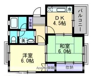 柳ハイツ【2階】の間取り