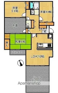 宮崎台ガーデンハウス【3階】の間取り