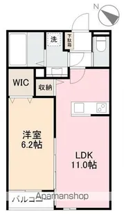 THE KAMIFUKUOKA【303号室】の間取り