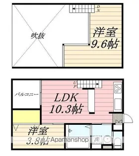 DREAM STAGE香椎OASE【202号室】の間取り