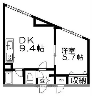 ロイヤルコート稲穂【3階】の間取り