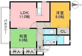 フローラ四月田 A棟【2階】の間取り