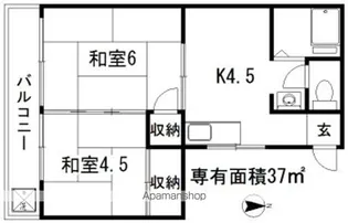 川端マンション【201号室】の間取り