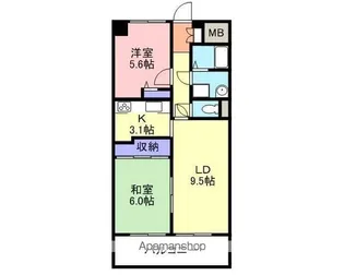 エクセレント米子【1103号室】の間取り