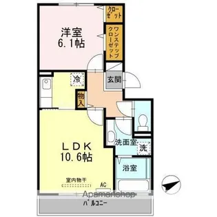 ニュル・ナイン【2階】の間取り