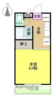 トップヒル【101号室】の間取り