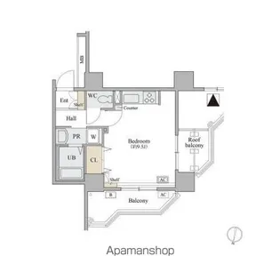 コラム神泉【3階】の間取り