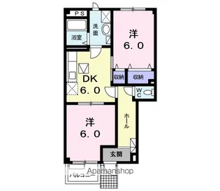 ハピアC棟【1階】の間取り