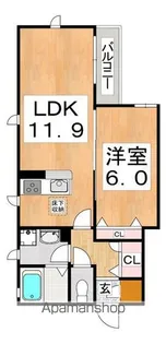 グランハイツハロー【101号室】の間取り