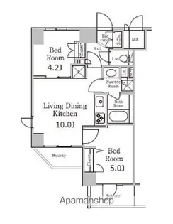 レジディア千駄木【3階】の間取り