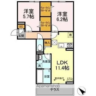 AALII(アアリイ) Ⅰ【1階】の間取り