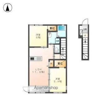 ソレアード・惣社【207号室】の間取り