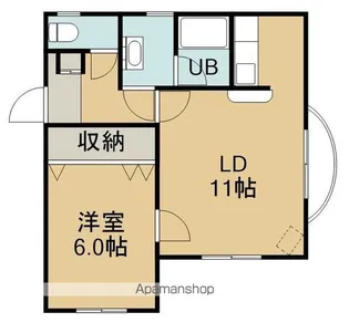 1LDKの間取り画像