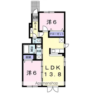 アヴリル【1階】の間取り