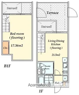 LAPIS西新宿【1階】の間取り