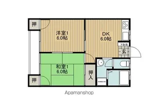 タナダコーポラス【204号室】の間取り