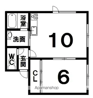 ヴィラマキタⅡ【102号室】の間取り
