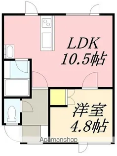パークシティ本通【202号室】の間取り
