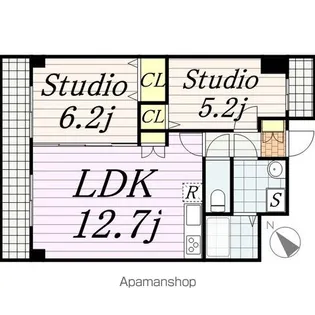千葉県千葉市若葉区都賀3丁目【アパート】の間取り