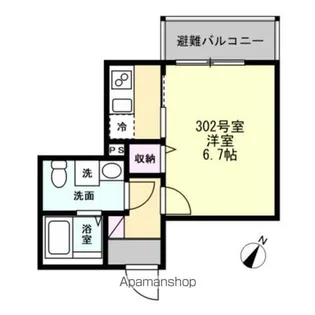 ベイルームプレミア湘南台【3階】の間取り