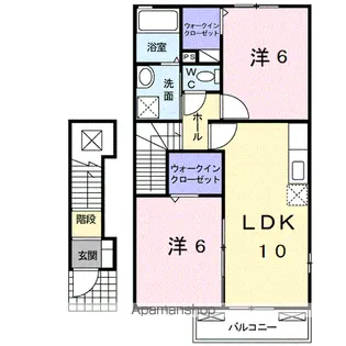 ブリーゼⅠ【2階】の間取り