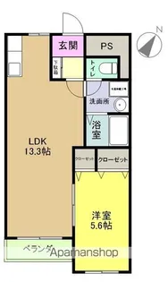 オーシャンビュー永崎【202号室】の間取り