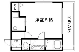 PARK SIDE 秀泉【205号室】の間取り