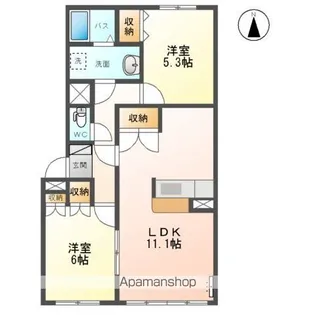 フレンドリーヒルズ【2階】の間取り