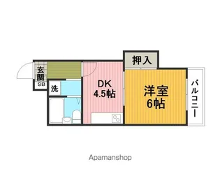 ハイツオーキタ庄内【412号室】の間取り