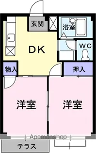 グリーンパレス恩田【1階】の間取り
