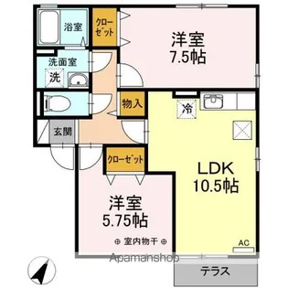 グランシャリオ ABC【1階】の間取り