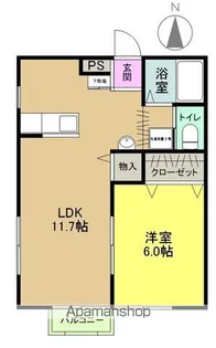 タウンコート芳浜【2階】の間取り